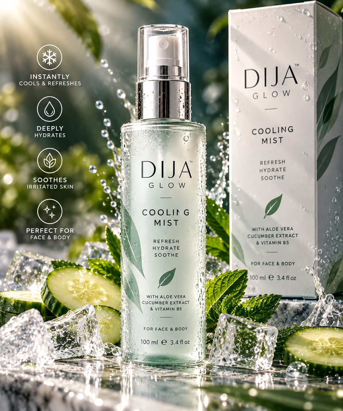 Dija Glow Cooling Mist – Hydrating & Refreshing Face Mist